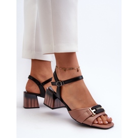 Vinceza Elegantes sandalias de tacón alto en bloque Natissa de mujer de color rosa rosado 8