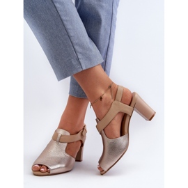 Jezzi Sandalias De Tacón Alto Para Mujer Confeccionadas En Piel Ecológica, Dorado Queenmarie 6