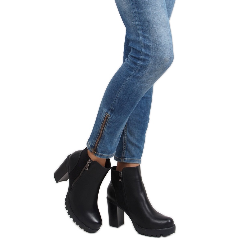 Botines tacón dd35p negro 1