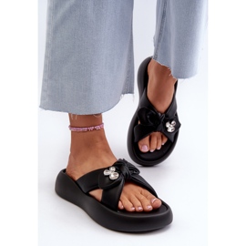 Chanclas de Mujer de Piel con Plataforma Negra GOE NN2N4110 negro 6