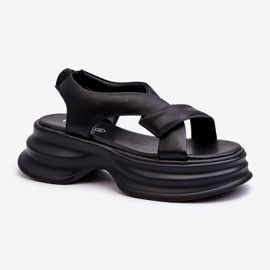 Sandalias Mujer Piel Suela Gruesa Negro GOE NN2N4106 3