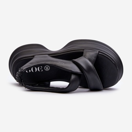 Sandalias Mujer Piel Suela Gruesa Negro GOE NN2N4106 9