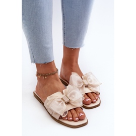 Chanclas Planas de Mujer con Lazo, Beige Balinda 5