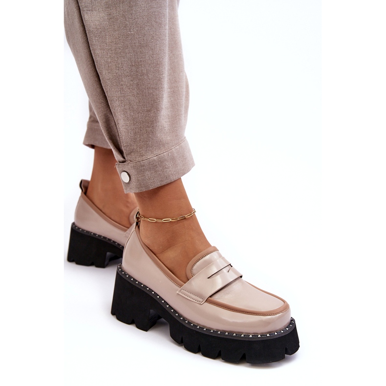 S.Barski Mocasines Mujer Piel D&amp;A MR870-32 Beige 3