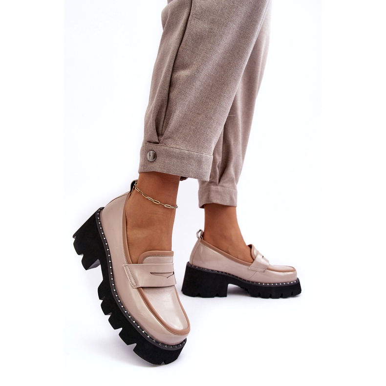 S.Barski Mocasines Mujer Piel D&amp;A MR870-32 Beige 2