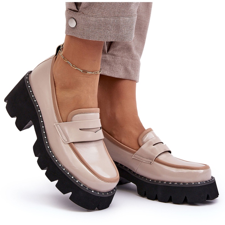 S.Barski Mocasines Mujer Piel D&amp;A MR870-32 Beige 4