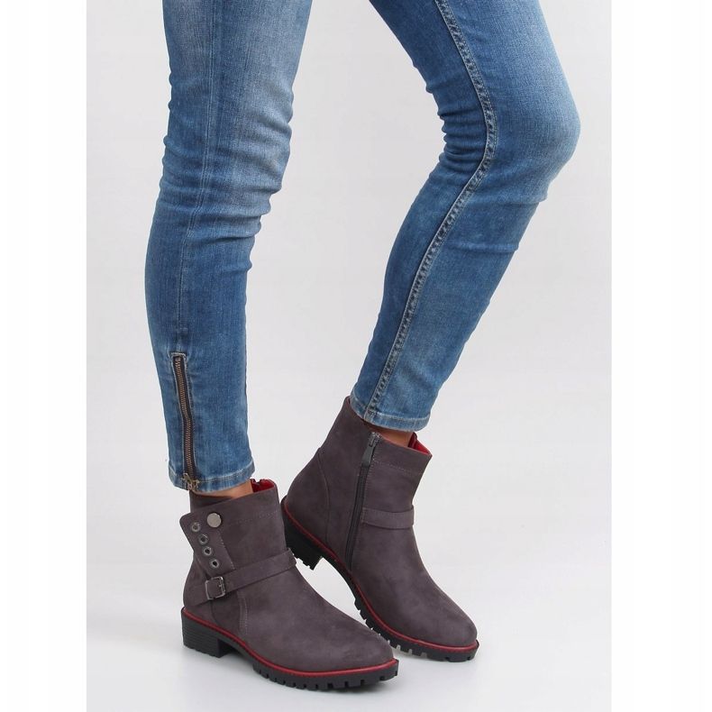 Botas Jodhpur con ribete r112p Gris 1 Botas Jodhpur con ribete r112p Gris 1