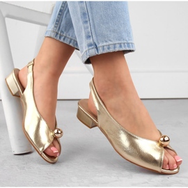 Sandalias mujer planas metalizadas doradas T.Sokolski L23-435 dorado 6