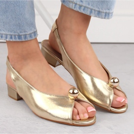 Sandalias mujer planas metalizadas doradas T.Sokolski L23-435 dorado 8