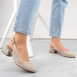 Sandalias mujer tacón ante beige Jezzi RMR2263-4 2 Sandalias mujer tacón ante beige Jezzi RMR2263-4 2