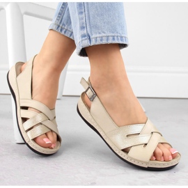 Sandalias mujer piel beige T.Sokolski L24-159 4