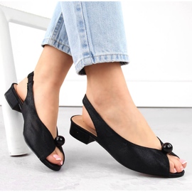 Sandalias de tacón bajo para mujer, negro, T.Sokolski 136 3