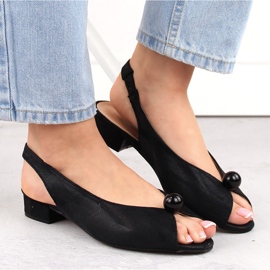 Sandalias de tacón bajo para mujer, negro, T.Sokolski 136 4