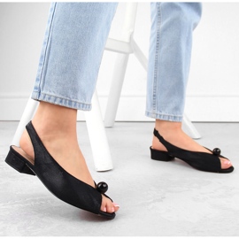 Sandalias de tacón bajo para mujer, negro, T.Sokolski 136 5
