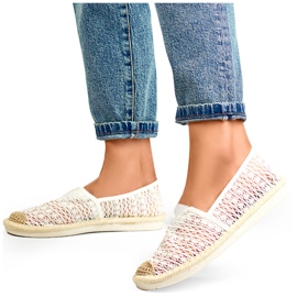 Alpargatas de rejilla blancas, alpargatas de mujer aireadas blanco 3