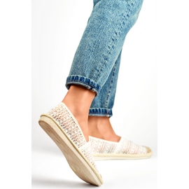 Alpargatas de rejilla blancas, alpargatas de mujer aireadas blanco 4