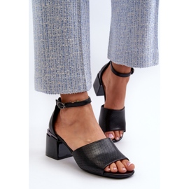 Vinceza Sandalias de Tacón Alto para Mujer Fabricadas en Piel Ecológica, Negro Horissa 4