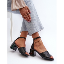 Vinceza Sandalias de Tacón Alto para Mujer Fabricadas en Piel Ecológica, Negro Horissa 7