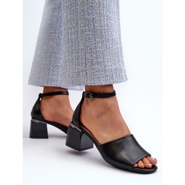 Vinceza Sandalias de Tacón Alto para Mujer Fabricadas en Piel Ecológica, Negro Horissa 6