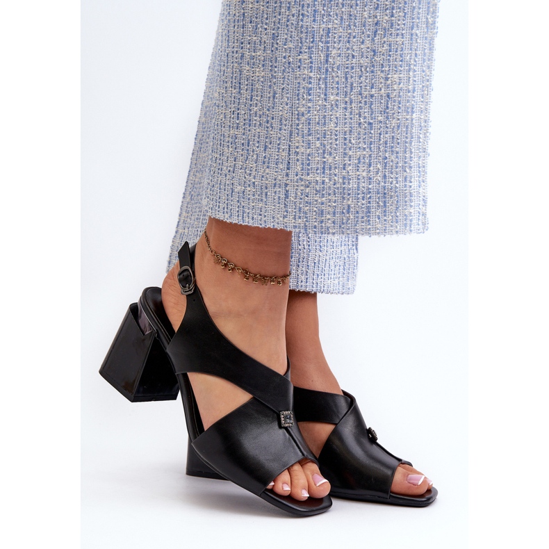 Vinceza Sandalias Mujer Elegantes Tacón Alto, Piel Ecológica, Negro Asellesa 2 Vinceza Sandalias Mujer Elegantes Tacón Alto, Piel Ecológica, Negro Asellesa 2