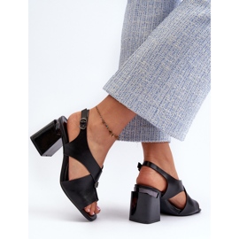 Vinceza Sandalias Mujer Elegantes Tacón Alto, Piel Ecológica, Negro Asellesa 6