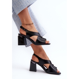 Vinceza Sandalias Mujer Elegantes Tacón Alto, Piel Ecológica, Negro Asellesa 7