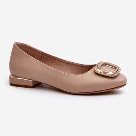 Bailarinas con hebilla Sergio Leone BL203 Beige 1