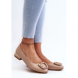 Bailarinas con hebilla Sergio Leone BL203 Beige 2