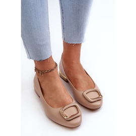 Bailarinas con hebilla Sergio Leone BL203 Beige 5