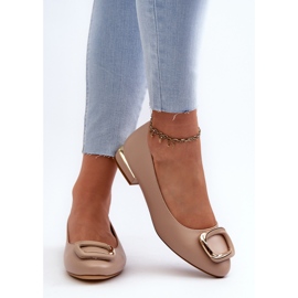 Bailarinas con hebilla Sergio Leone BL203 Beige 6