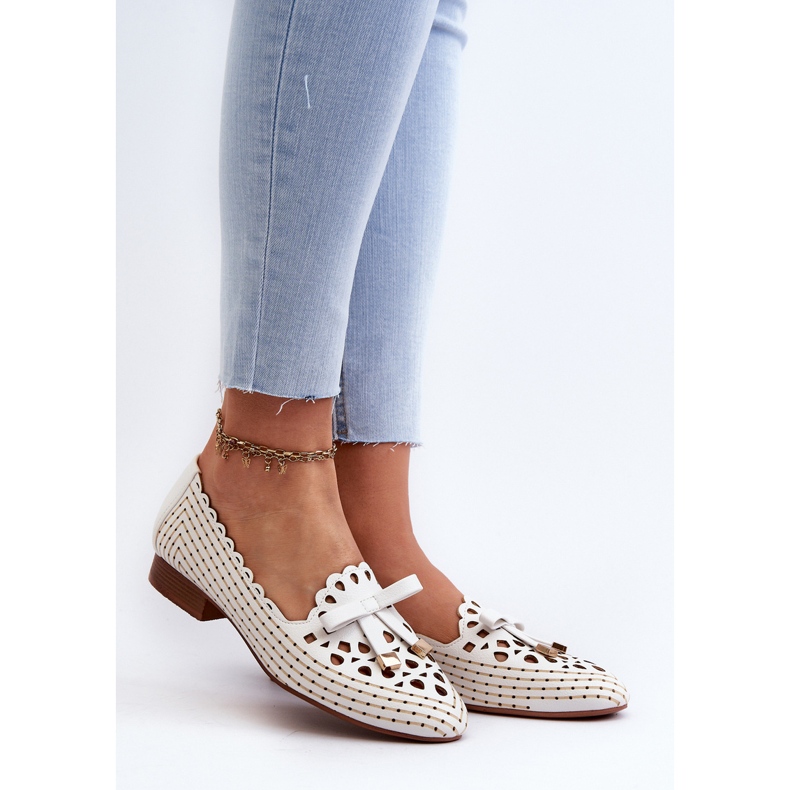 Jezzi Bailarinas de Mujer Caladas con Lazo, Blanco Nestavia 2 Jezzi Bailarinas de Mujer Caladas con Lazo, Blanco Nestavia 2