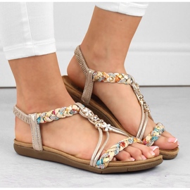 Sandalias cómodas sin cordones para mujer, beige, Artiker 54C1323 3