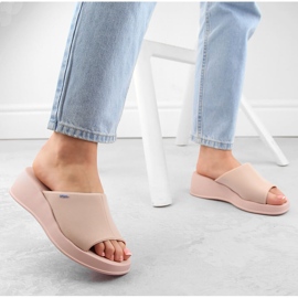Pantuflas cuña mujer cómodas perfumadas nude Zaxy LL285083 beige 2