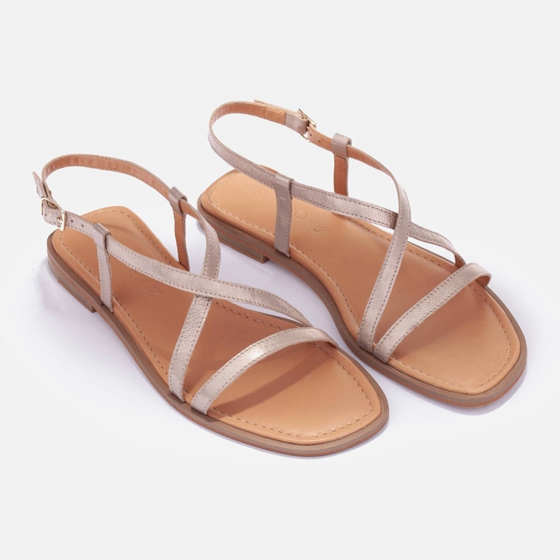 Marco Shoes Sandalias tiras dorado 1