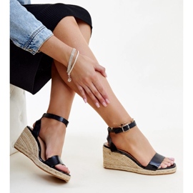 Sandalias cuña Zuhura negro 1