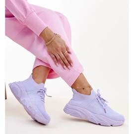 Zapatillas moradas con suela Kassi masiva. violeta 1
