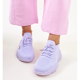 Zapatillas moradas con suela Kassi masiva. violeta 2