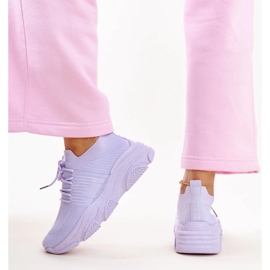 Zapatillas moradas con suela Kassi masiva. violeta 3