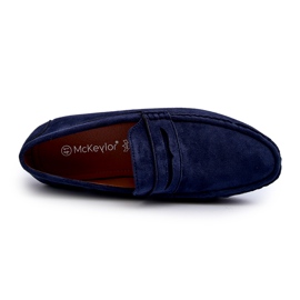 Mckeylor Mocasines Hombre Ante Ecológico, Azul Marino 1