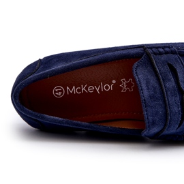Mckeylor Mocasines Hombre Ante Ecológico, Azul Marino 2
