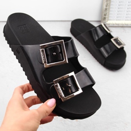 Zapatillas de casa cómodas para mujer, perfumadas, elásticas, de goma, negras, Zaxy HH285157 negro 4