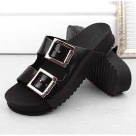 Zapatillas de casa cómodas para mujer, perfumadas, elásticas, de goma, negras, Zaxy HH285157 negro 6