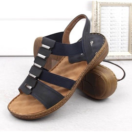 Sandalias slip-on de mujer con elásticos azul marino eVento 4940 5