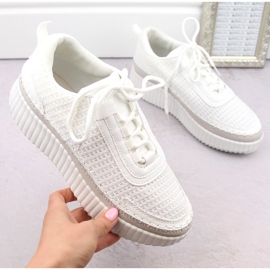 Deportivas mujer plataforma blanco McBraun 23219 4