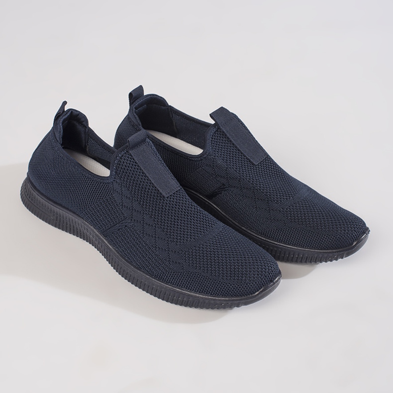 Deportivas slip-on de mujer azul marino 1