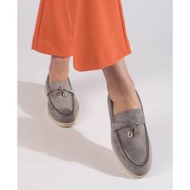 Mocasines mujer ante gris 3