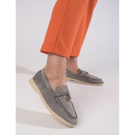 Mocasines mujer ante gris 2