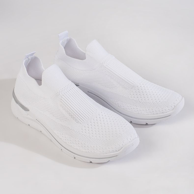 Zapatillas deportivas blancas para mujer. blanco 1