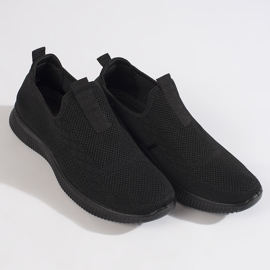 Deportivas sin cordones de mujer negras. negro 1