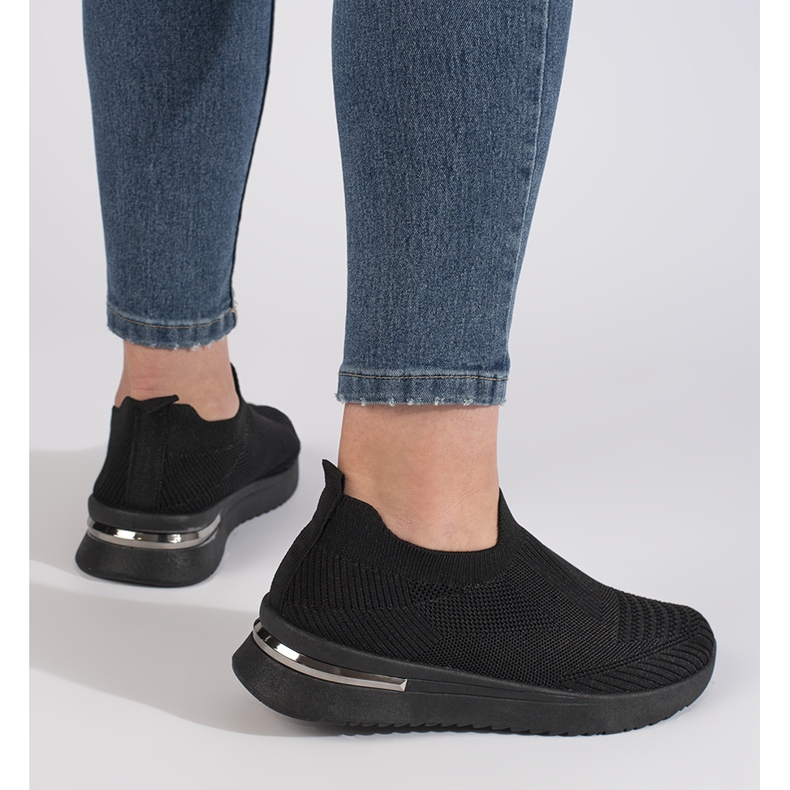 Zapatillas slip-on negras negro 2